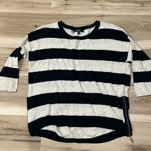 Sioni Angora Cashmere Blend Striped Shirt Women’s Medium